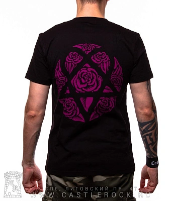 футболка him (ч/б, лого фиолетовое)