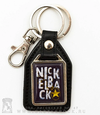 брелок прямоугольный на подкладке nickelback