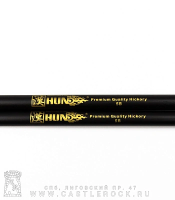 барабанные палочки hun premium b&g 5b (черные) деревянные наконечники