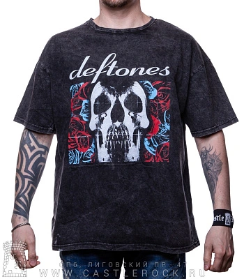 футболка гранж deftones (варенка, оверсайз, серая)