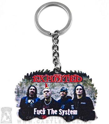 брелок металлический exploited "fuck the system"
