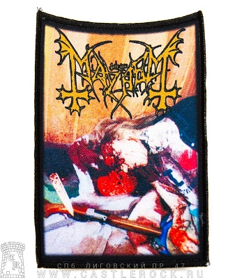 нашивка mayhem "dawn of the black hearts"