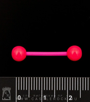 Штанга Биофлекс с Акриловыми Шариками (розовая матовая) 1,6 х 16 х 6/6