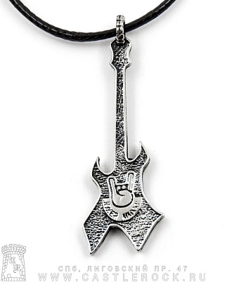 подвес joker гитара warlock "heavy metal" эмаль (красная)