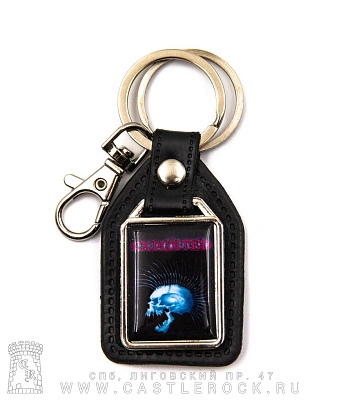 брелок прямоугольный на подкладке exploited (лого)