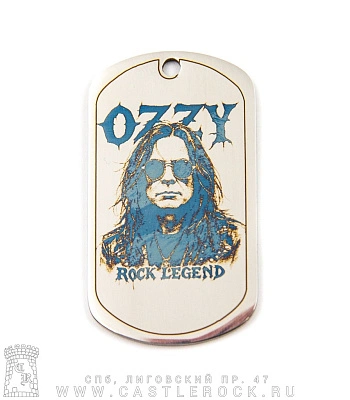 жетон с гравировкой ozzy osbourne "rock legend" (полированный)