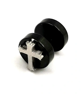 Обманка Плага Сталь Черная с Накладкой Крест Боттонни 1,2 х 6 х 10/10