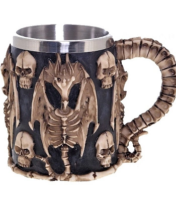 кружка скелет дракона (ящер)