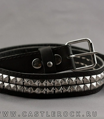 ремень кожаный 2 ряда пирамиды (малые)
