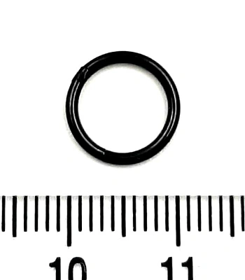 Сегментное Кольцо Кликер Сталь Черное 1,2 х 8