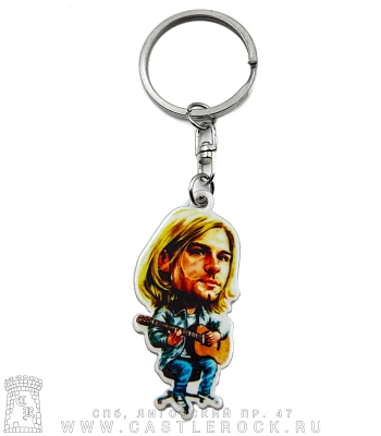 брелок металлический nirvana kurt cobain