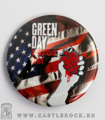 значок green day "american idiot" (флаг сша)