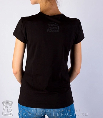 женская футболка волк космический (светится)