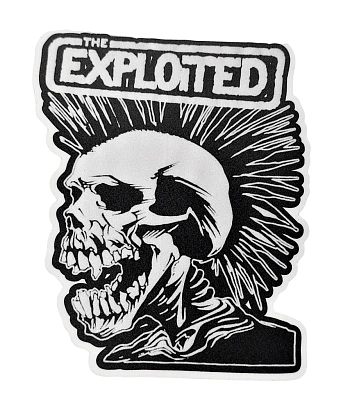 наклейка виниловая exploited (череп, лого)