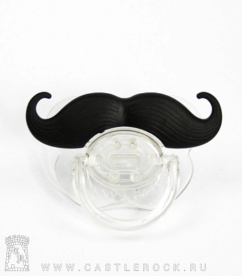 соска-пустышка усы короткие завитые (черная)