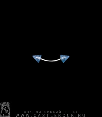 Микробанан Сталь с Акриловыми Шипами (голубыми) 1,2 х 10 х 4/4