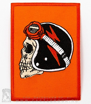 нашивка термо череп байкера (вышивка)