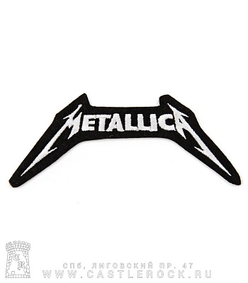 нашивка metallica (лого белое, малая, вышивка)