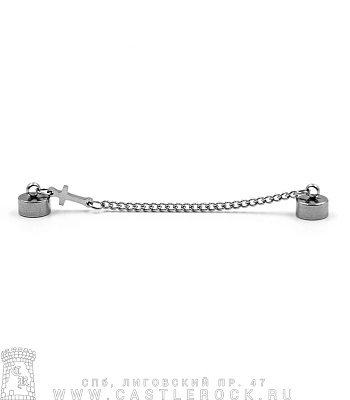 серьга кафф магнитная крест (цепочка)