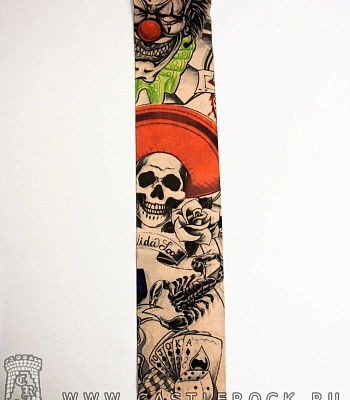 тату рукав череп в сомбреро