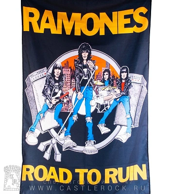 постер тканевый ramones "road to ruin"
