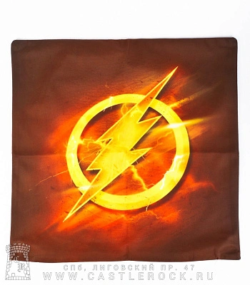 чехол на подушку flash флэш (лого)