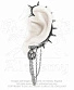 серьга кафф alchemy gothic (алхимия готик) e303 hornet's nest