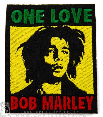 нашивка bob marley "one love" (вышивка)
