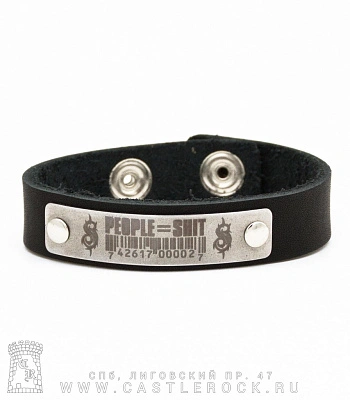 браслет кожаный slipknot "people=shit"