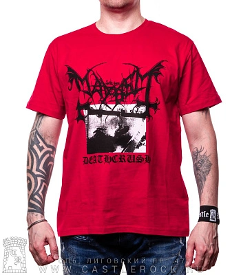 футболка mayhem "deathcrush" (красная)