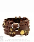 напульсник кожаный стимпанк коричневый (bspk-5)