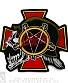 нашивка на спину slayer (череп и крест, вышивка)