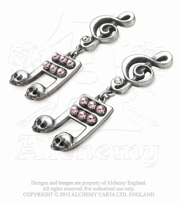 серьги alchemy gothic (алхимия готик) ulfe17 dead note