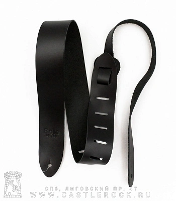 ремень для гитары кожаный черный lsgl2