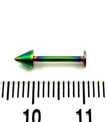 Лабрет Сталь "Бензиновый" с Шипом 1,2 х 10 х 4