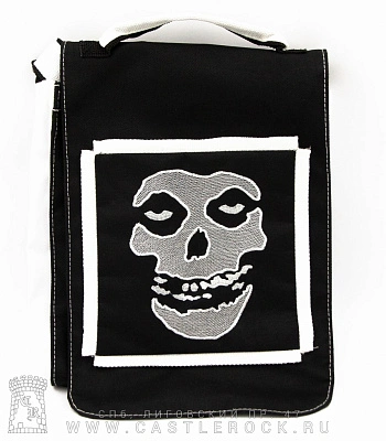 сумка с вышивкой misfits (лого, кант, ч/б)