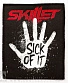 нашивка skillet "sick of it" (красная надпись)