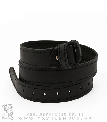 ремень кожаный полотно без пряжки (черный)