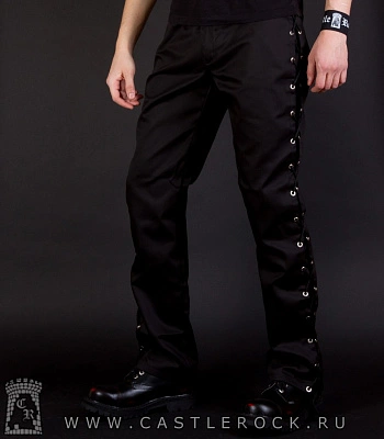 брюки люверс черная шнуровка