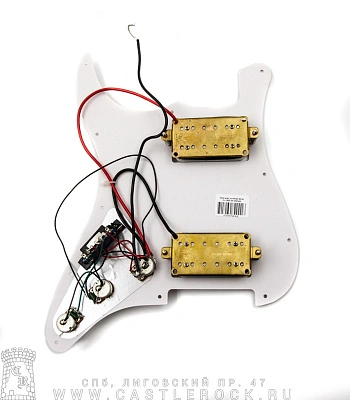 защитная накладка для электрогитары в сборе strat xl-1003 2h (белая)