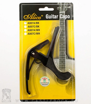 каподастр для акустической гитары a007a/bk