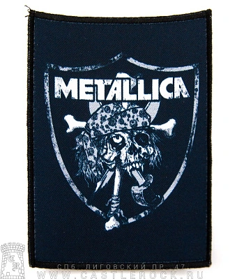 нашивка metallica (череп пирата)
