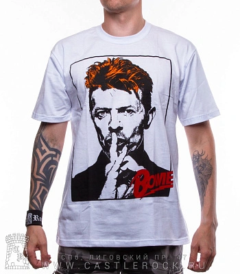 футболка david bowie "rebel rebel" (белая)