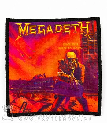 нашивка megadeth "peace sells... but who's buying?" (квадратная)