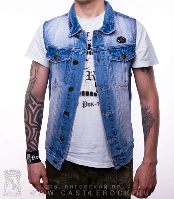 жилет джинсовый голубой светлый vkc959