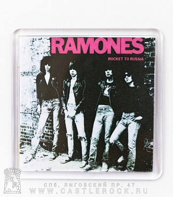 магнит квадратный ramones "rocket to russia"