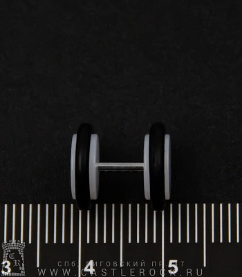 Обманка Плага Сталь с Акриловыми Шайбами (белая, с резинками) 1,2 х 6 х 8/8