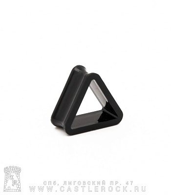 Тоннель Акрил Треугольник (черный) 20 мм