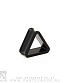 Тоннель Акрил Треугольник (черный) 20 мм