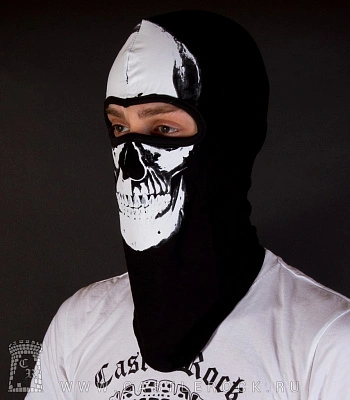 шапка балаклава череп человека (белый)